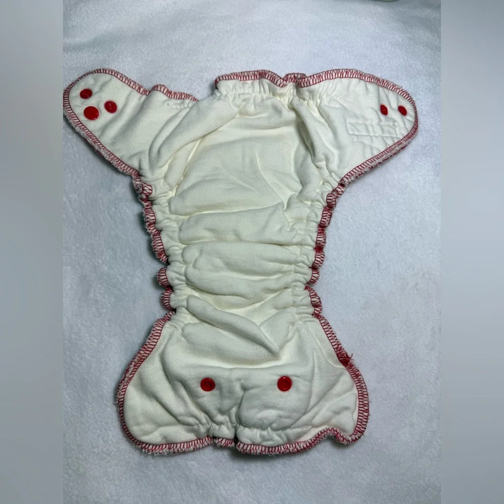 Sloomb bamboo fleece diaper with Multicolor Snaps, size Medium
